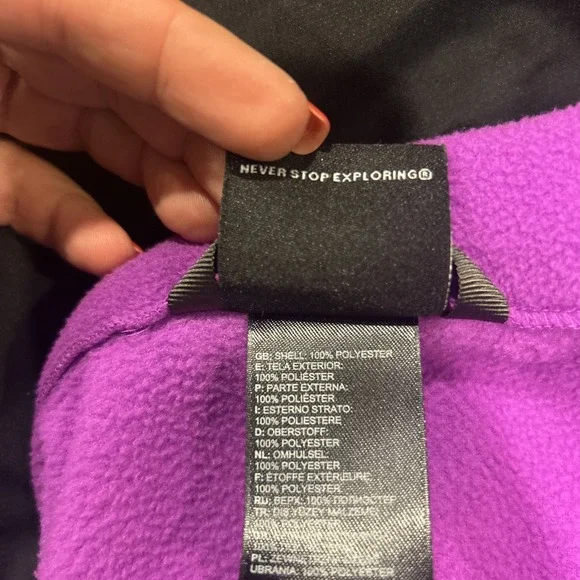 The North Face Girls Size XL 18 Hyvent Jacket 3-in-1 Shell Black Pink Ski Rain - Picture 10 of 16